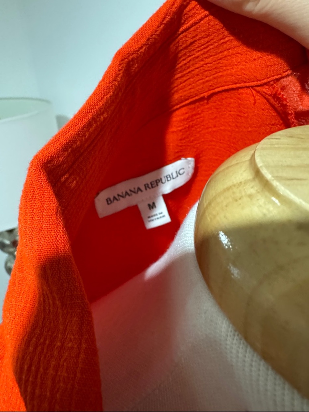 Banana Republic Women's Orange Button-Front Maxi Shirt Dress Size M - Picture 12 of 13
